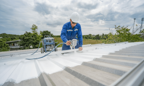 a black and white photo of a roof