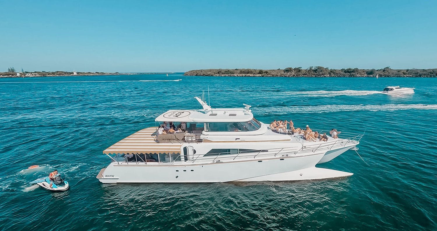 Luxury boats on the water