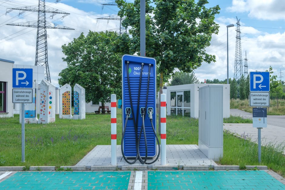 Estação de recarga para veículos elétricos na logística