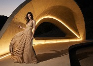 a woman wearing a robe