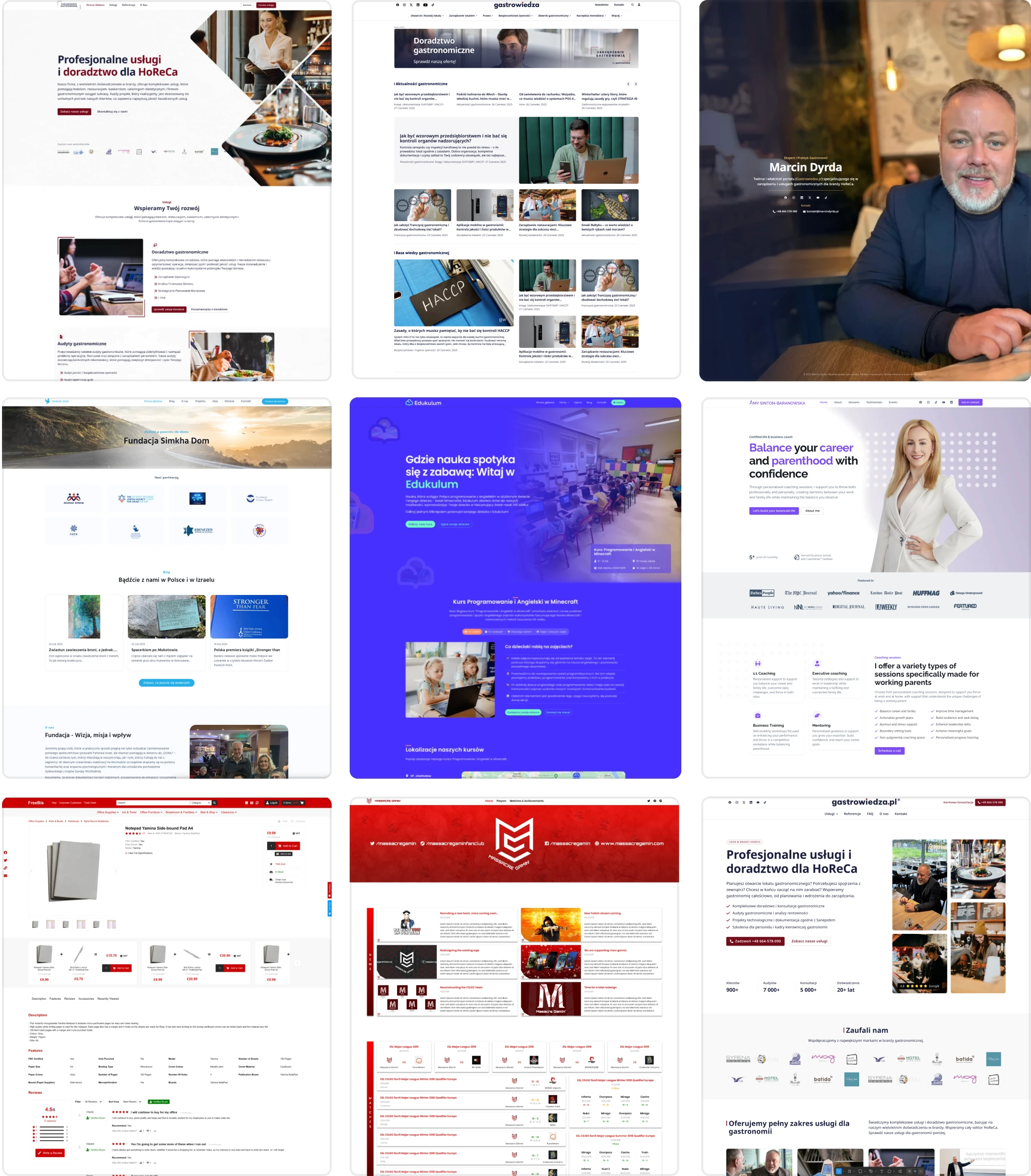 Strony internetowe Sinton Agency