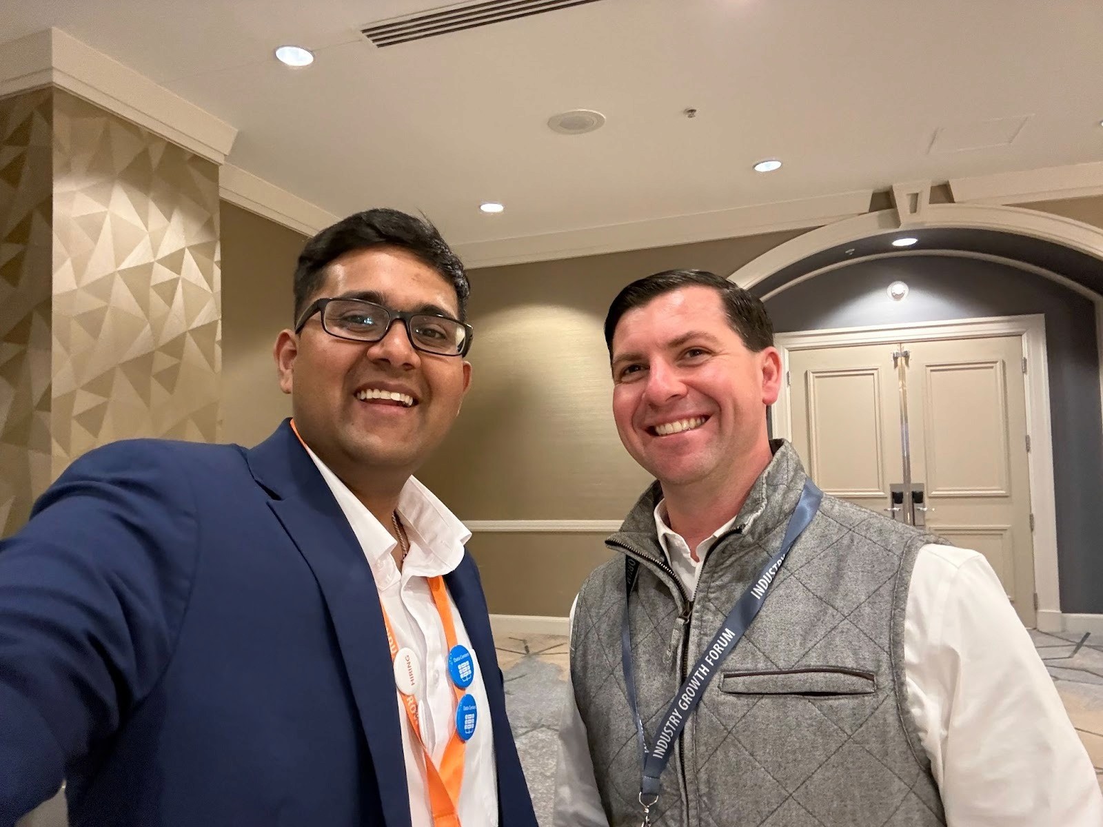 FLUIX AI team member networking with industry participant at NLR Industry Growth Forum 2026