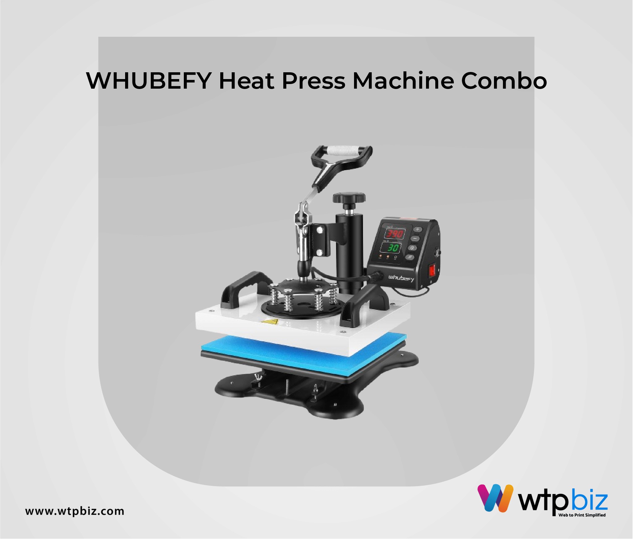 WHUBEFY Heat Press Machine Combo