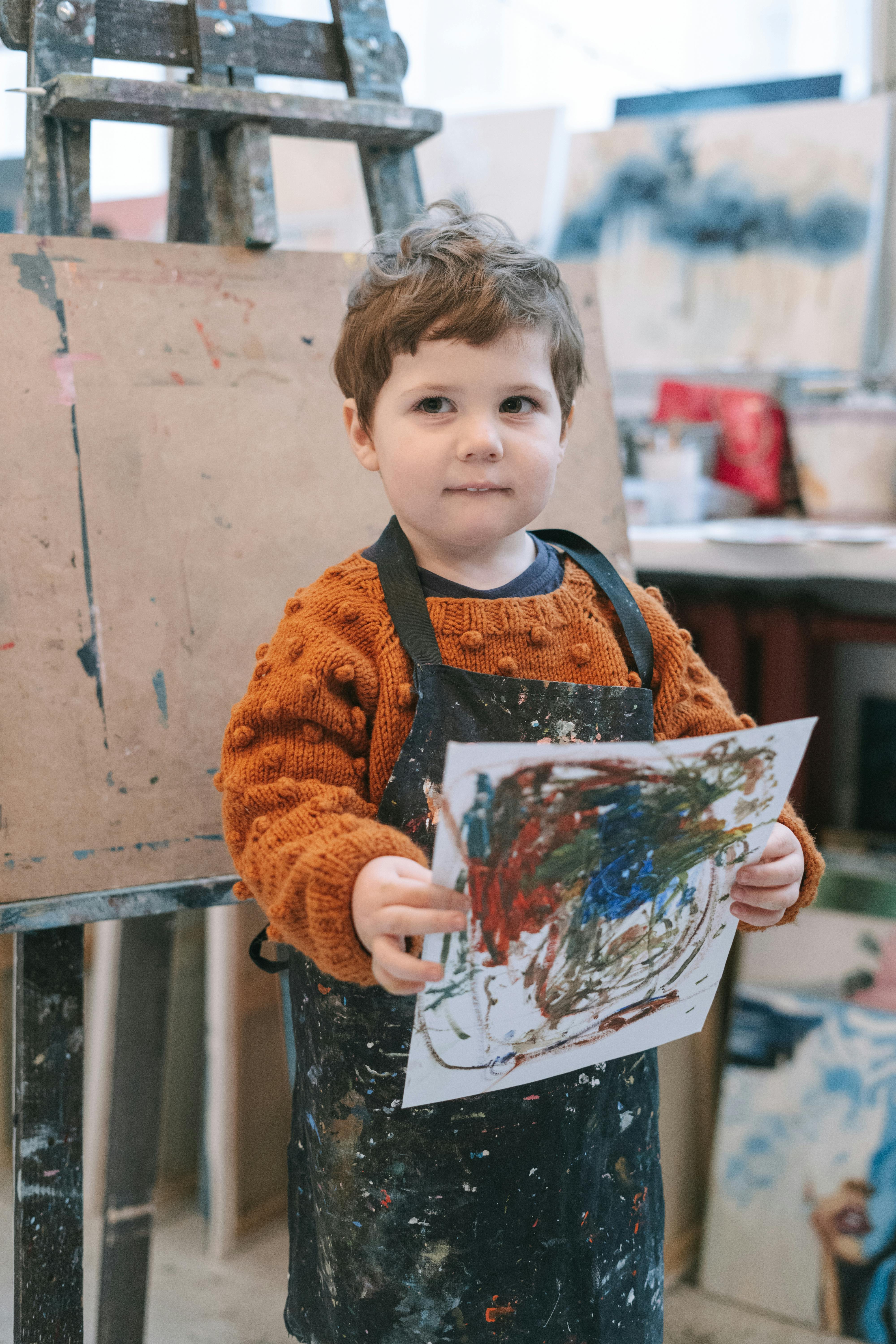 Boy painting