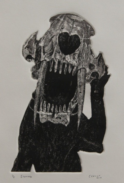 herd of sheep on road painting