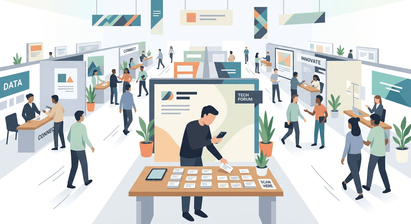 scanning business cards at a trade show using batch scanning