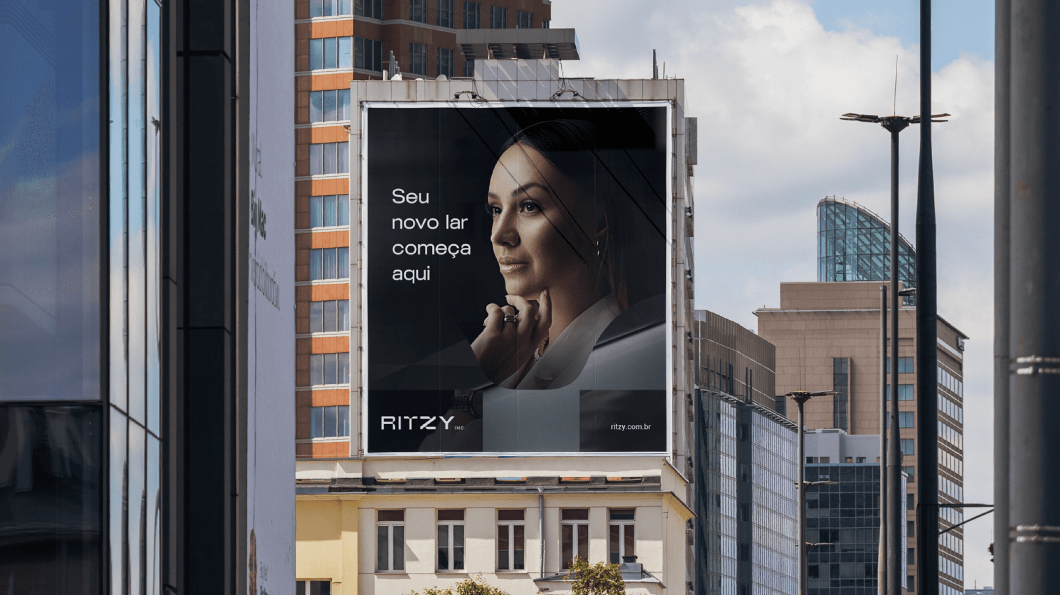 Portrait of a woman with backdrop of blue sky