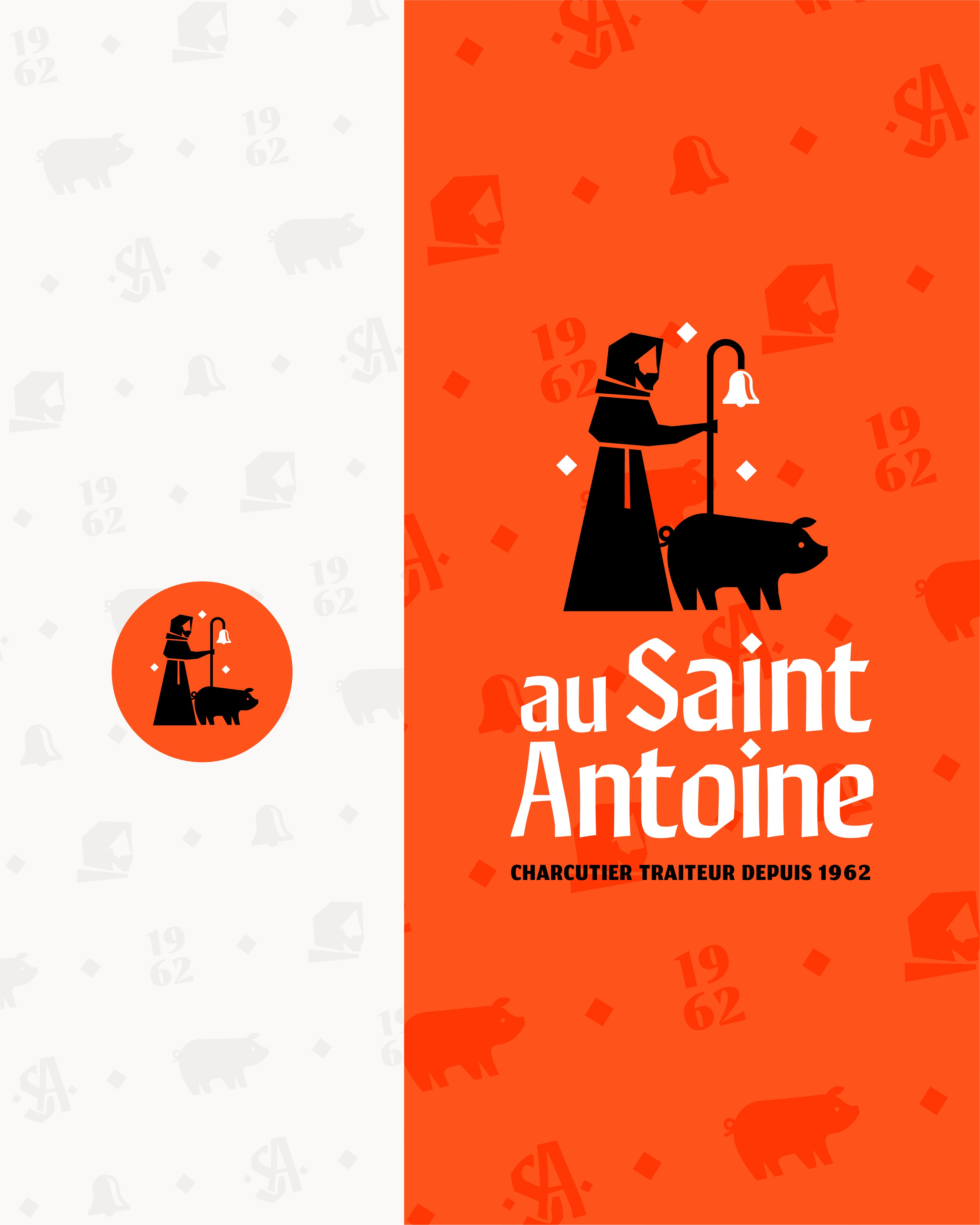 Support de communication de l’identité visuelle Au Saint Antoine