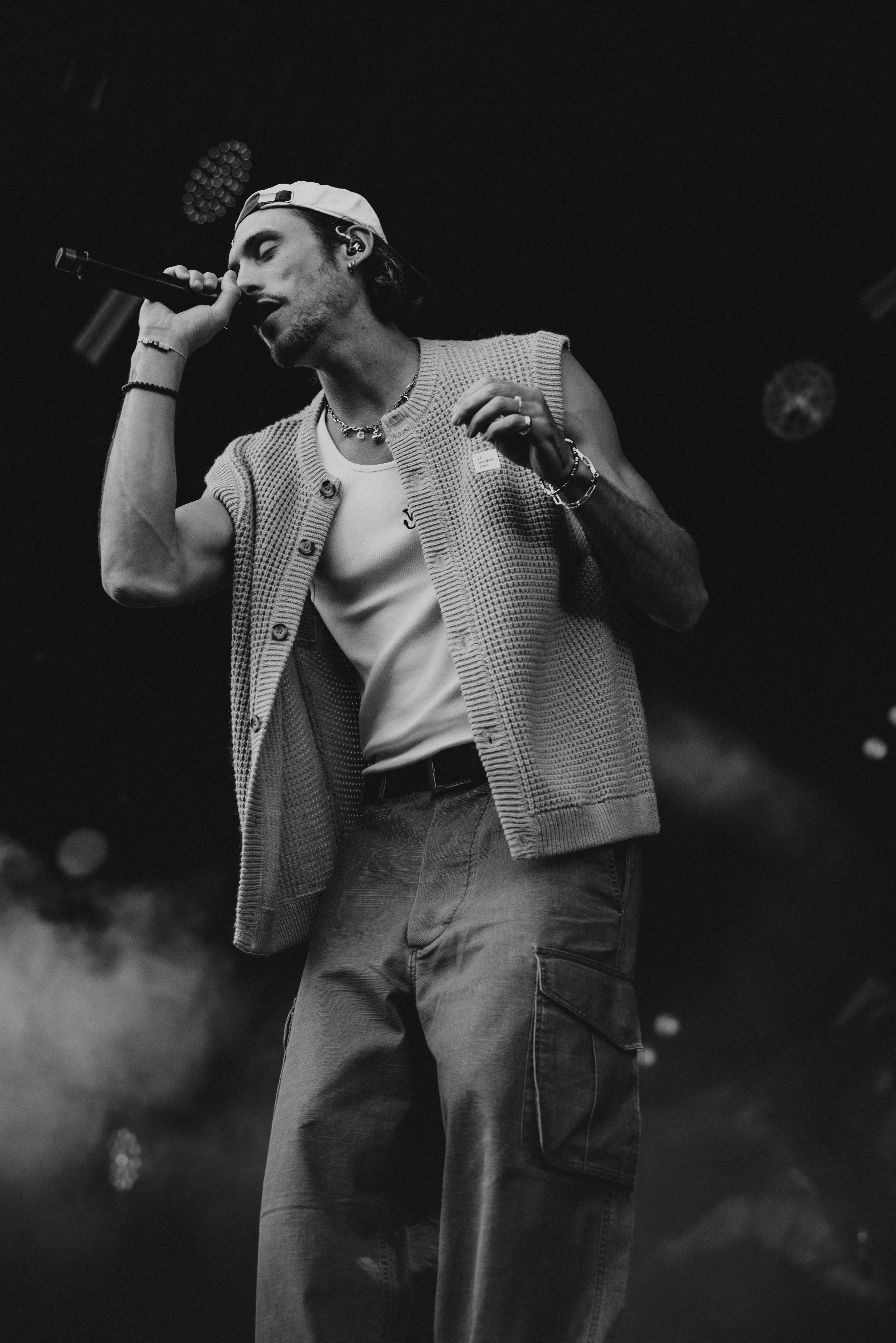 Stylish model in crowd