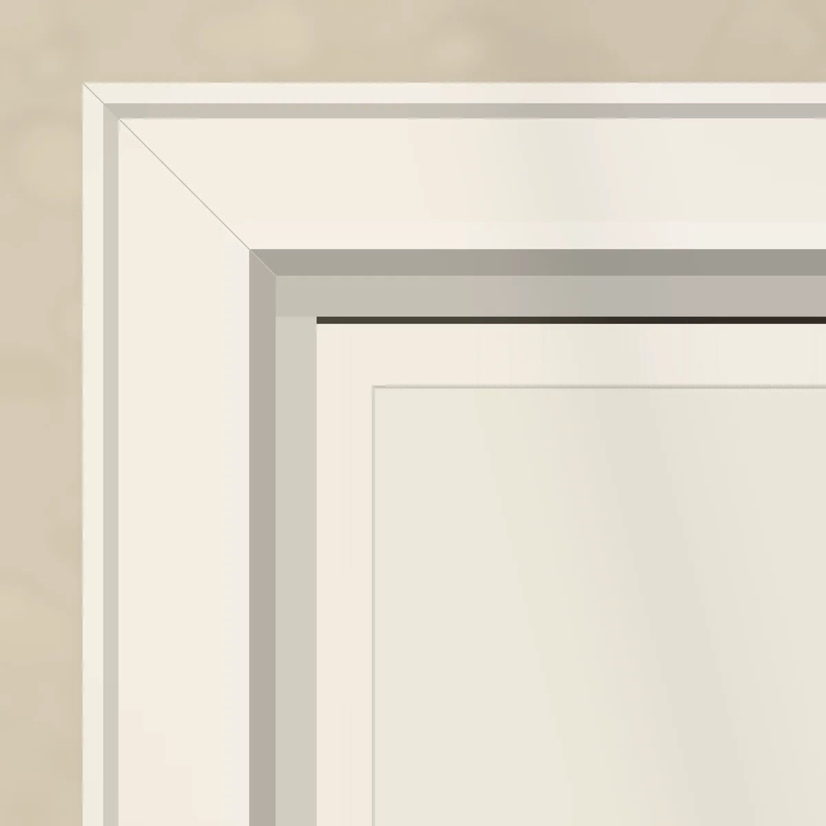 Matched casing around the pocket door opening