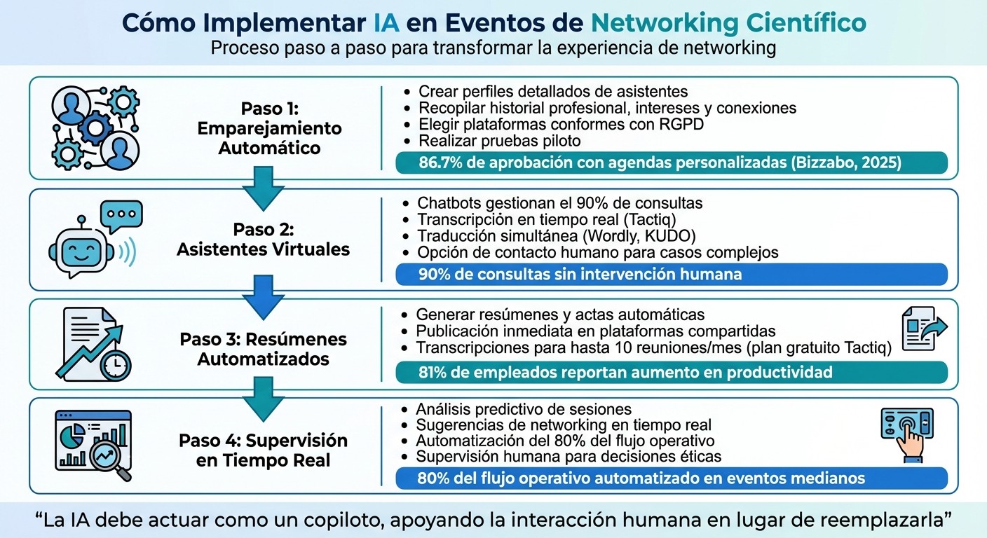 4 Pasos para Implementar IA en Eventos de Networking Científico