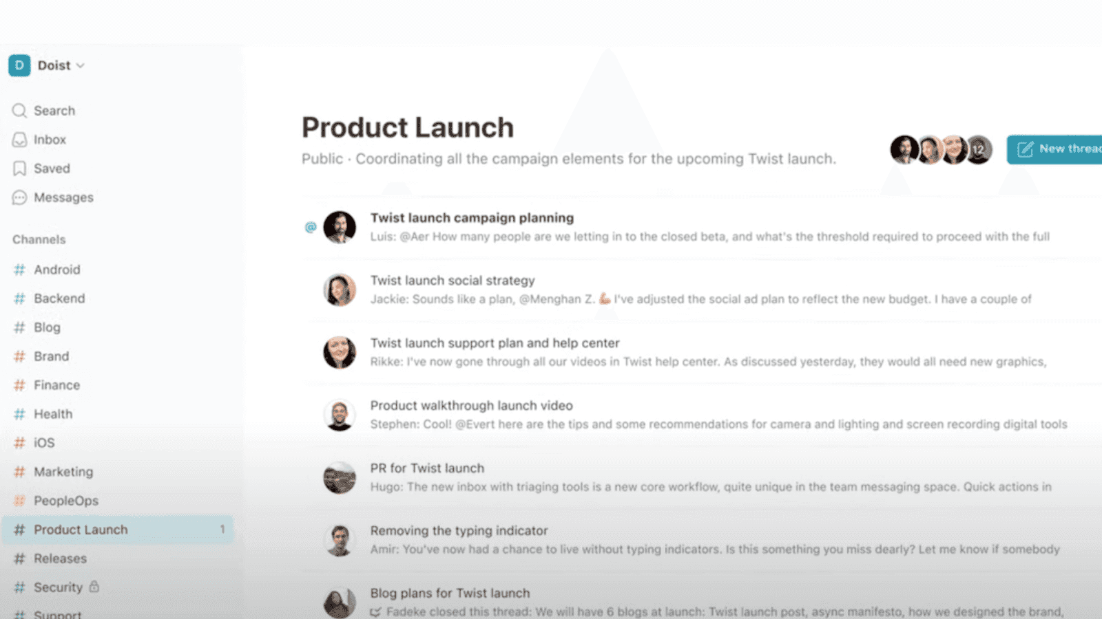 Twist empowers team communication