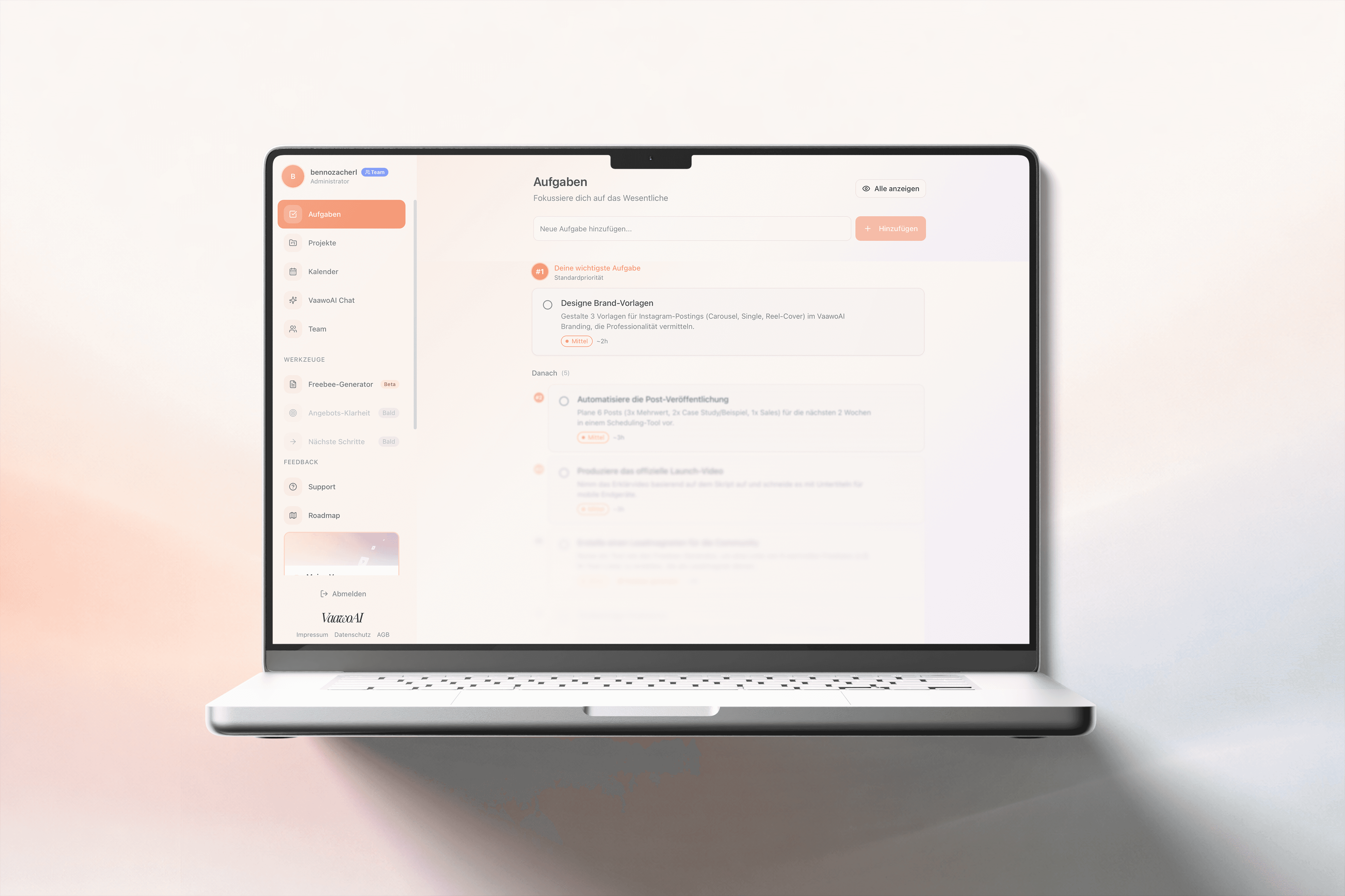 A mockup of Freelio's mobile app
