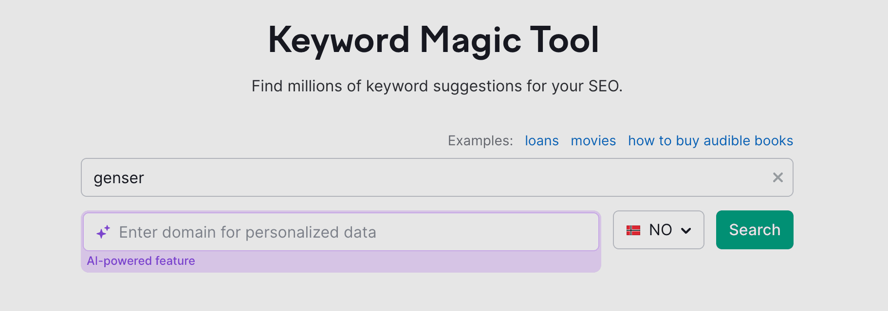 Finne søkeord for netthandel