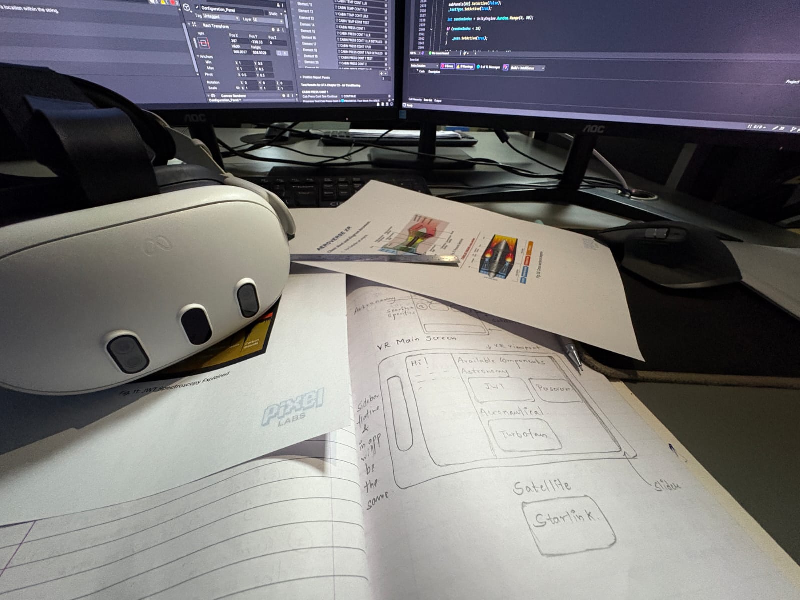 Palm trees frame a dramatic mountain valley landscape