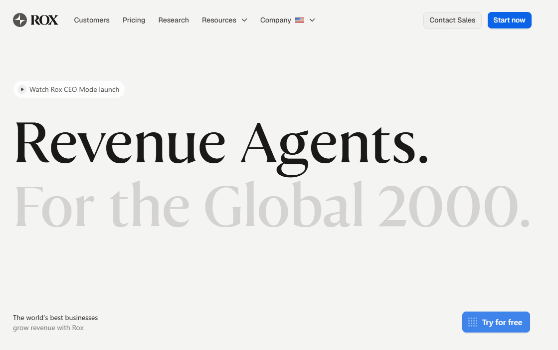 Rox Home page