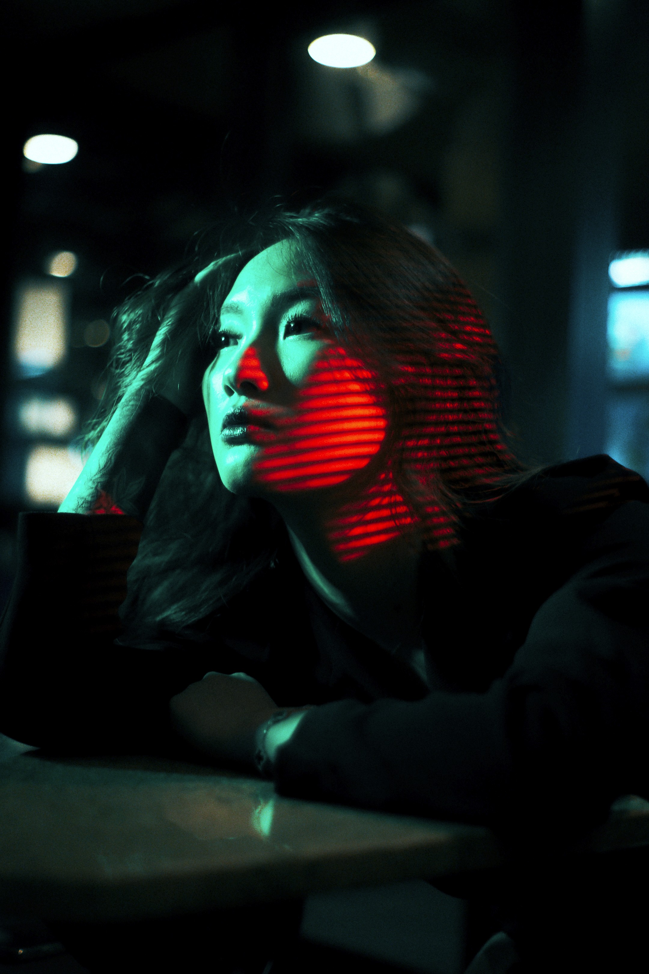 A black female model