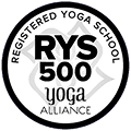 Yoga Alliance RYS 500 Registered Yoga School seal for advanced 300 hour teacher training at Ulu Yoga.