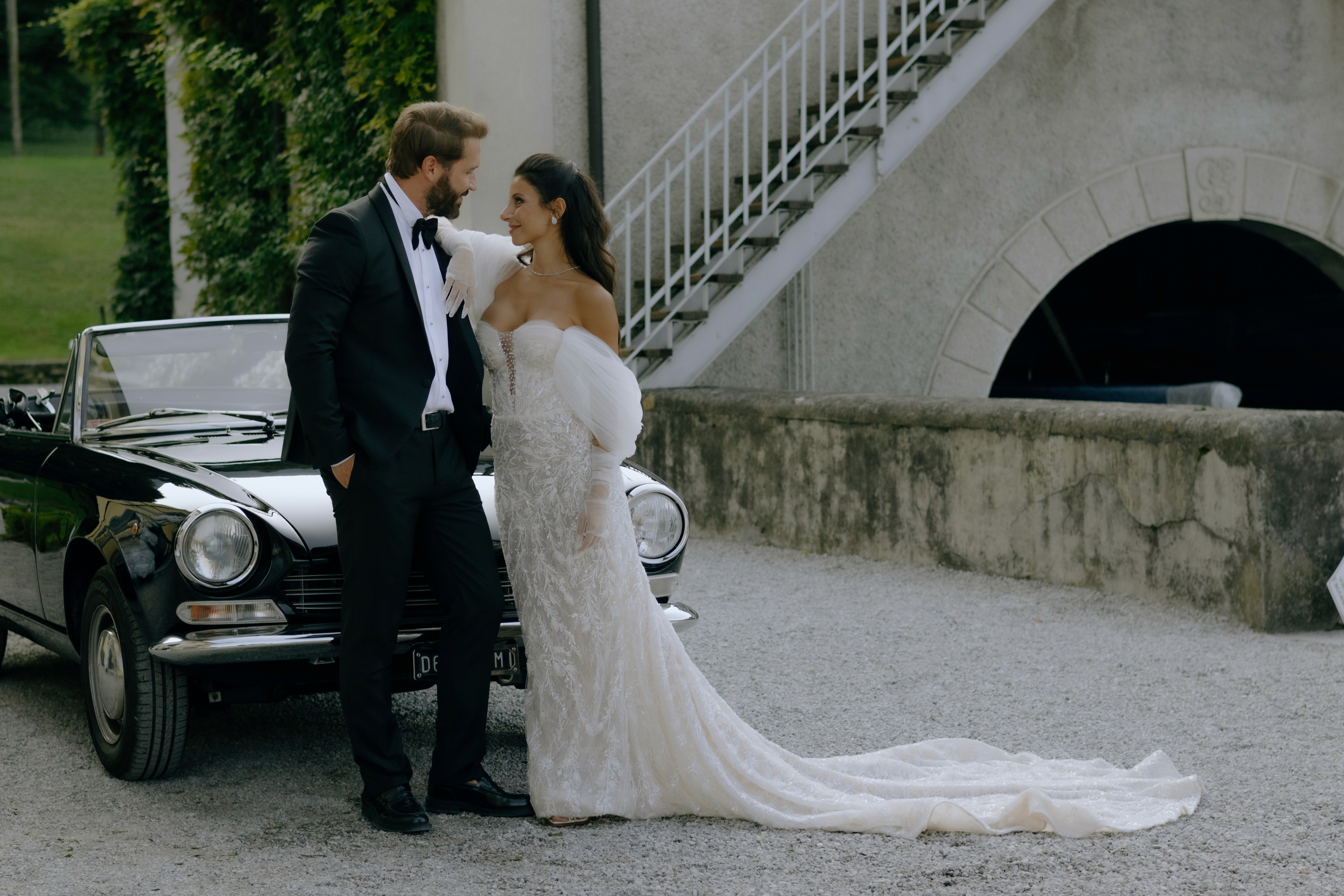 Stylish model in crowd