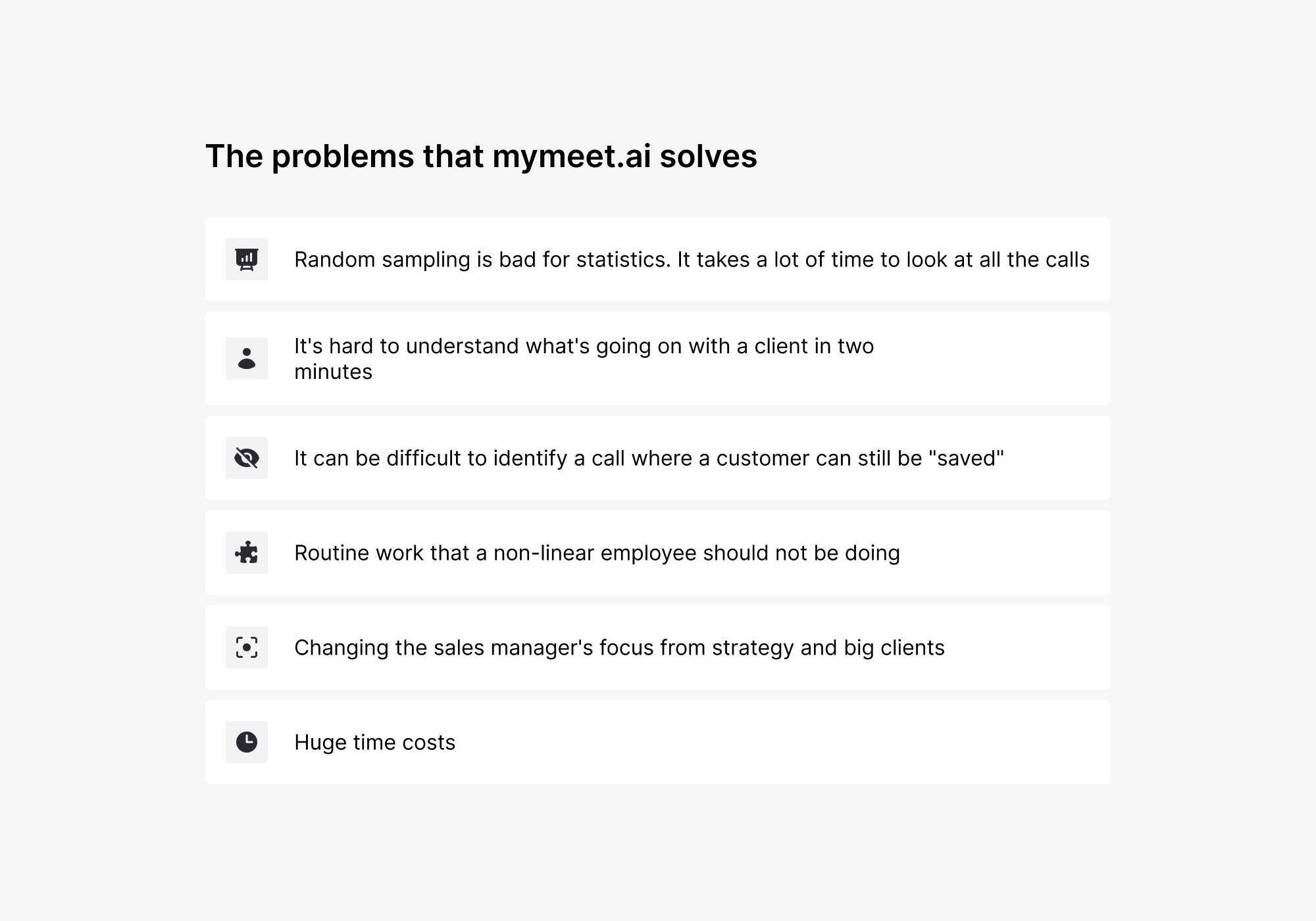 What problems does it solve? mymeet.ai