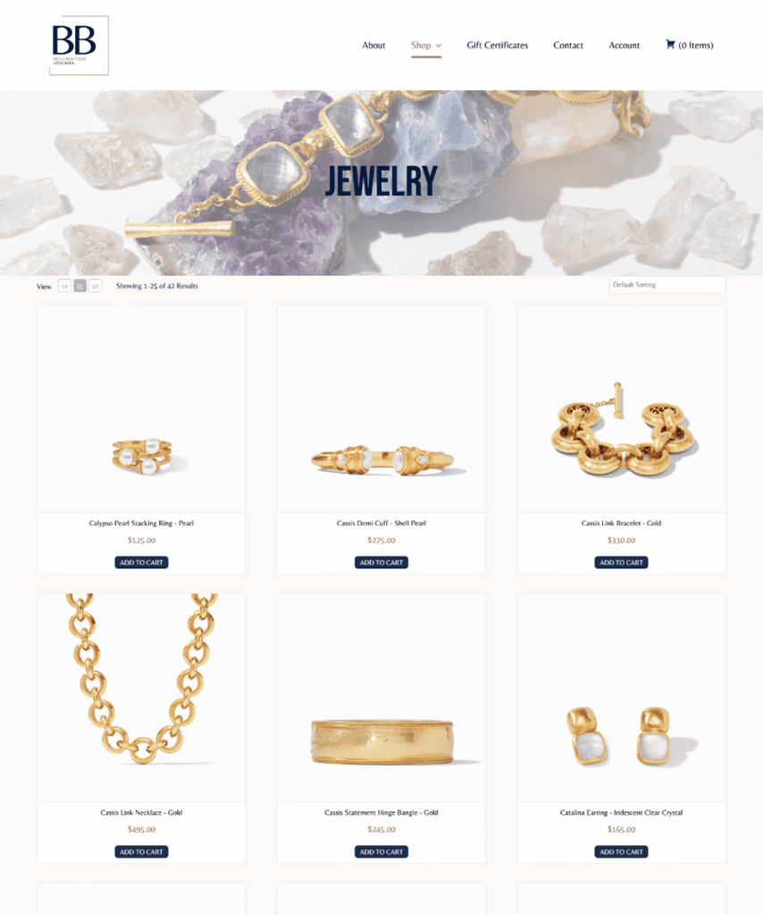 Jewelry shopping category