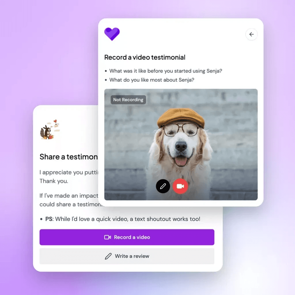 Testimonial Collection Form by Senja