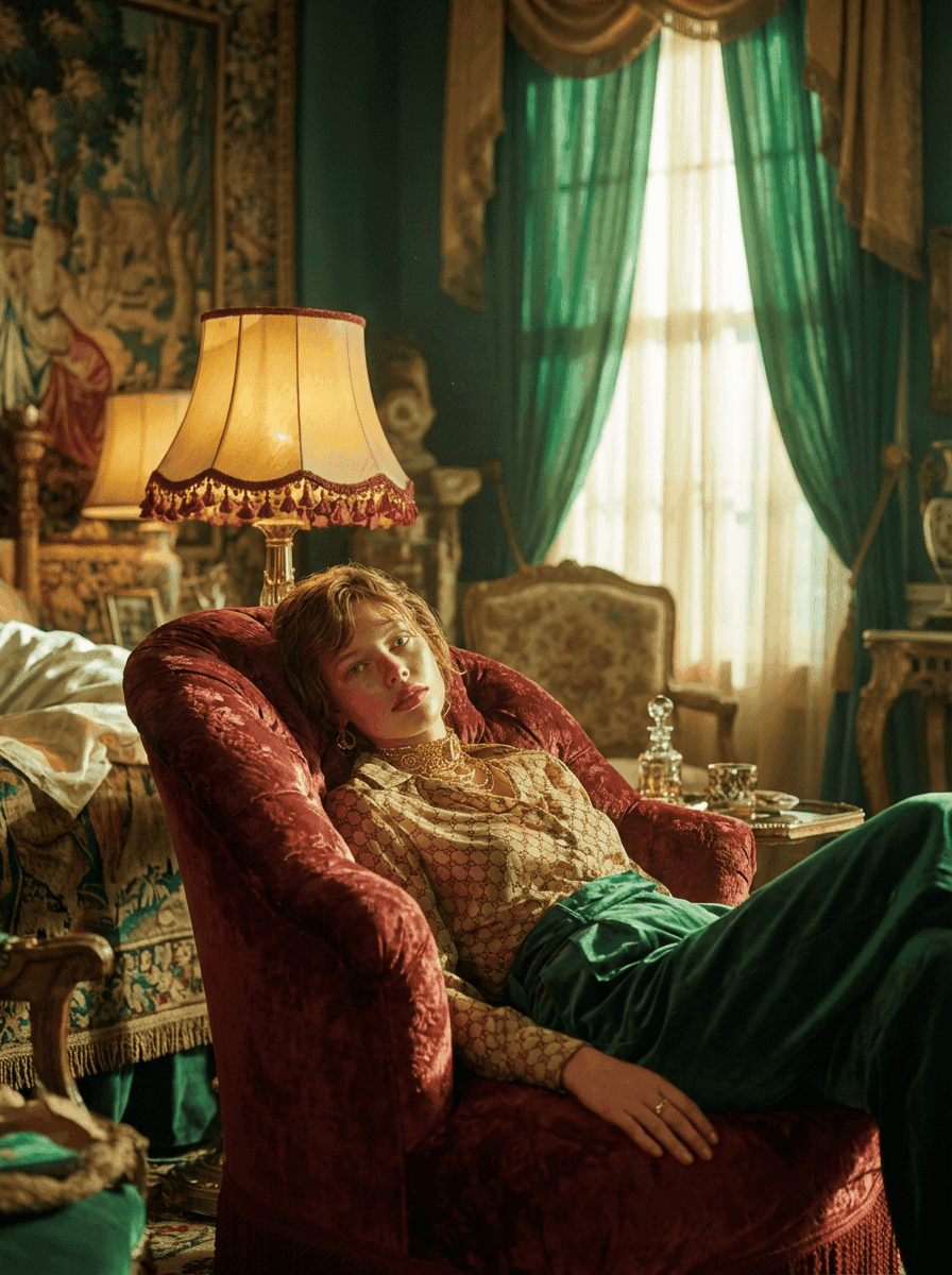 Artistic black and white portrait of a woman with flowing hair