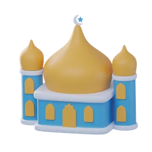 Free 3D mosque icon for Ramadan