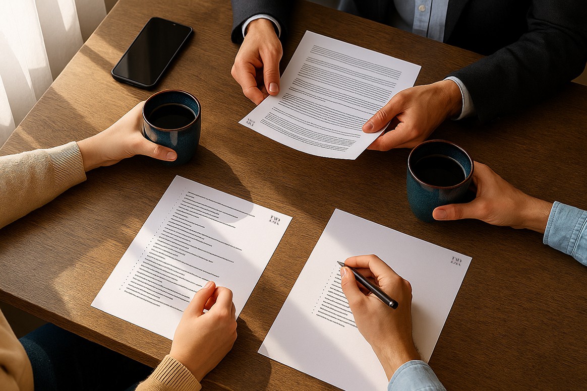 Hypotheekgesprek aan tafel