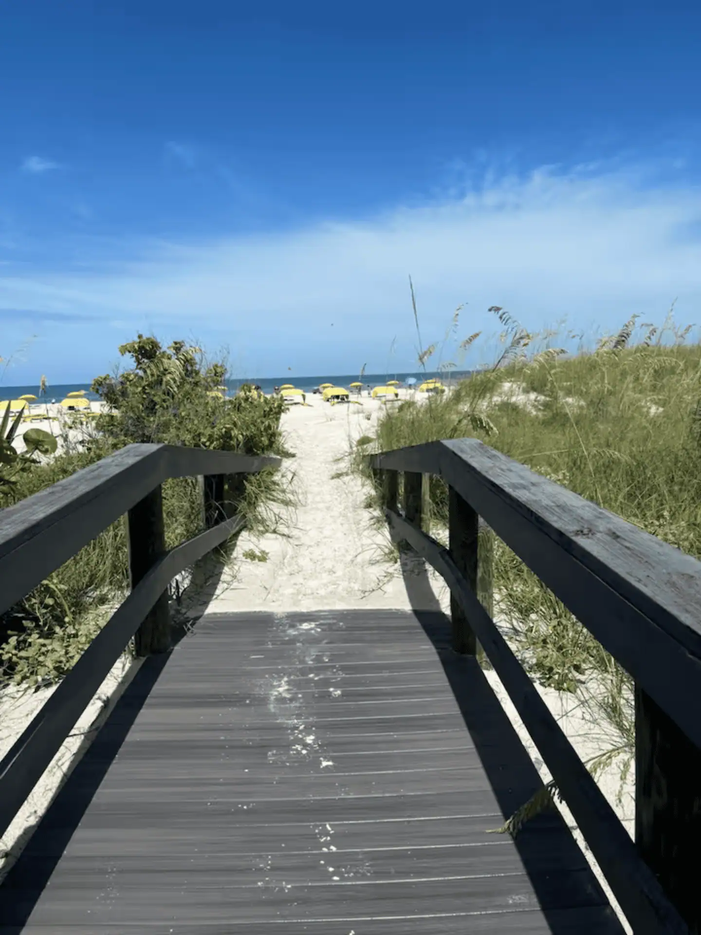Boardwalk path providing direct, convenient access from a vacation rental to the beach