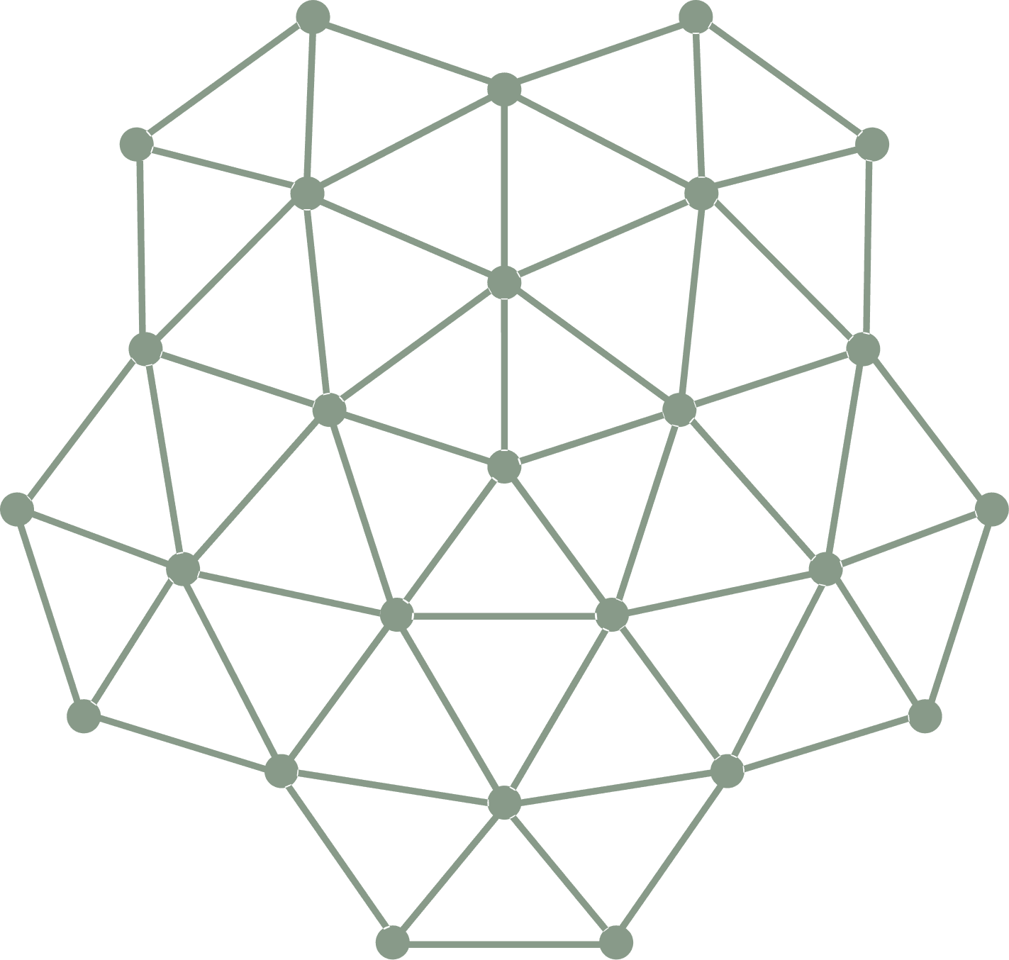 Geoship hub and strut graphic
