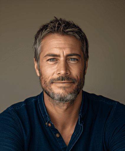 person in blue gloves holding white usb cable