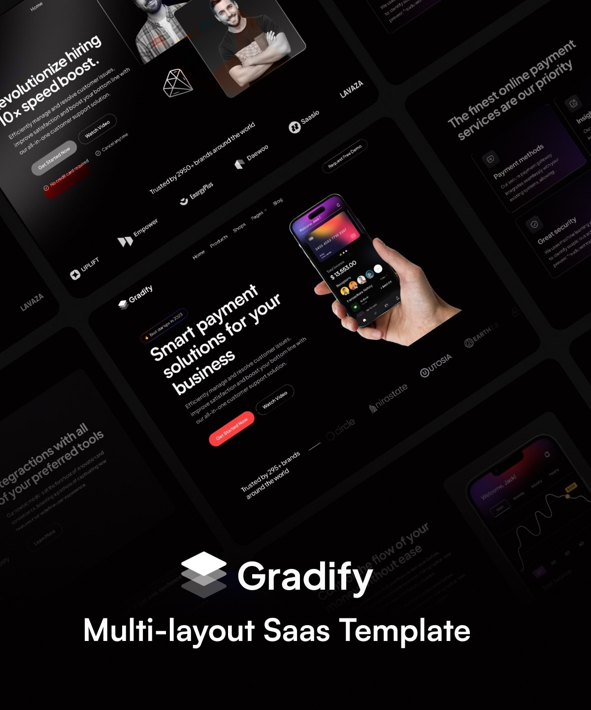 Gradify SaaS template screenshot