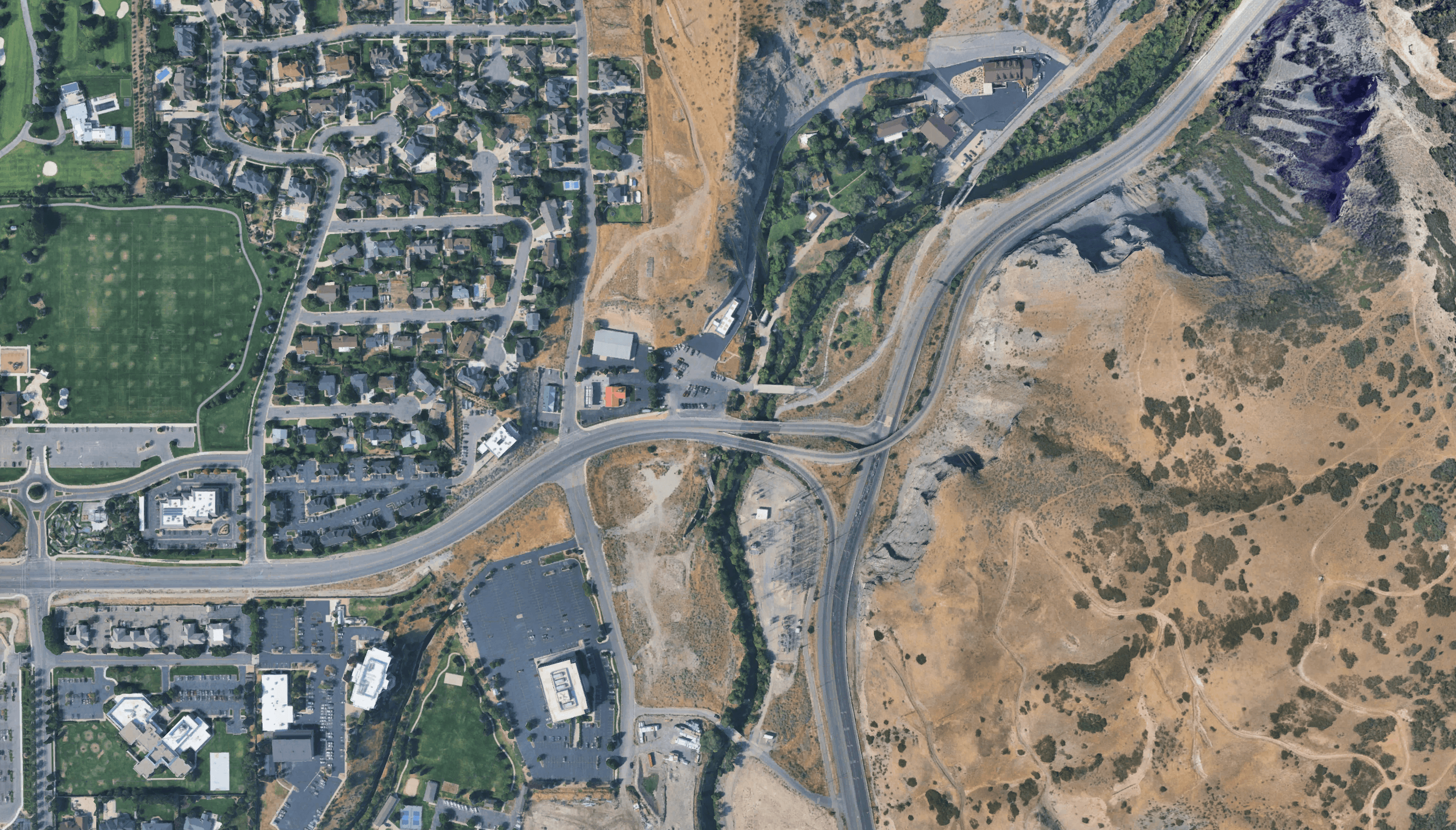 Satellite view of Provo River Parkway Trail in Utah