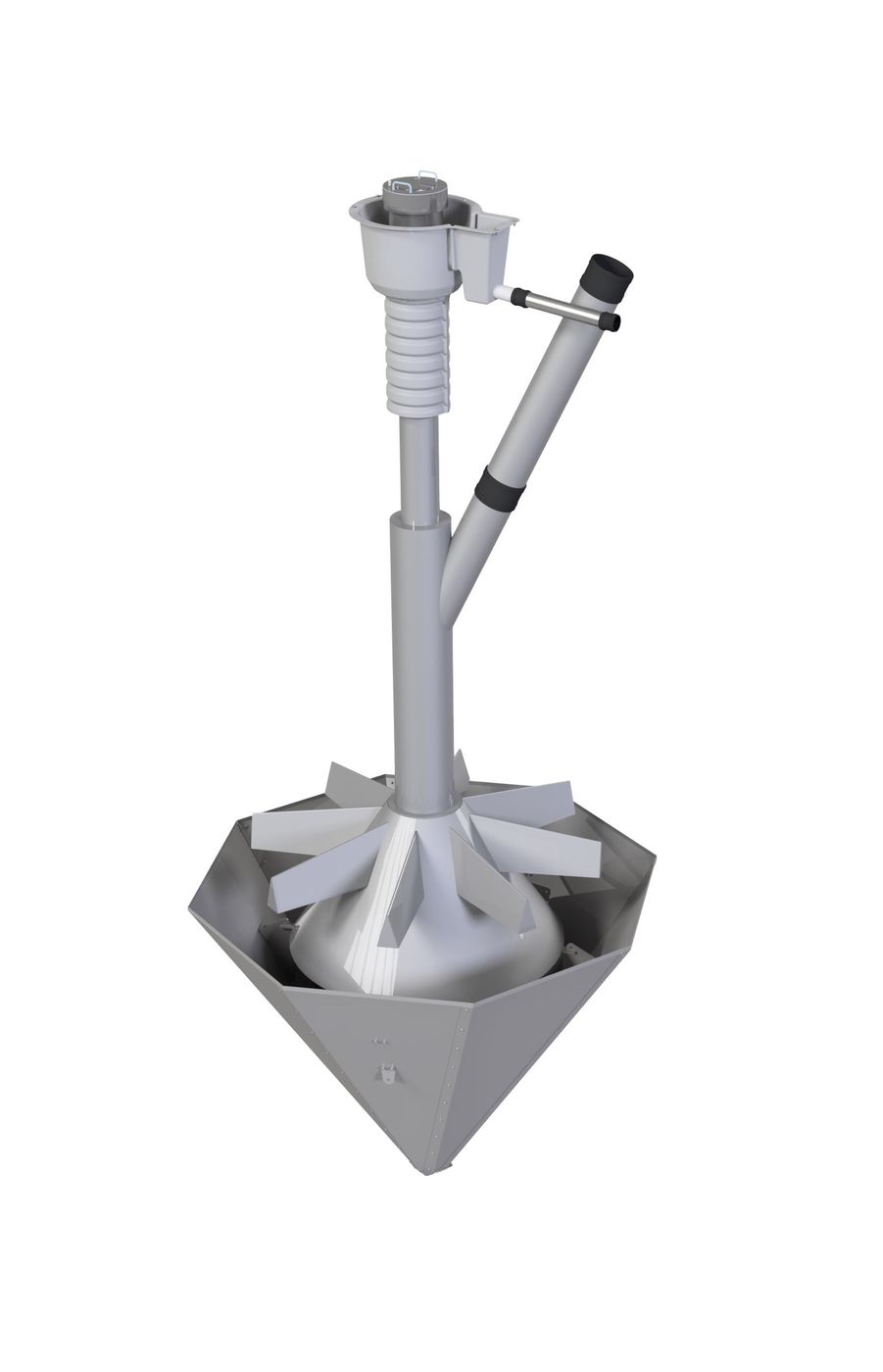 SILEX sand filter internals: airlift pipe and sand distributor
