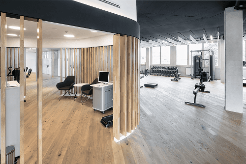 Trainingsfläche des Körperwerk Fitnessstudios in Weingarten