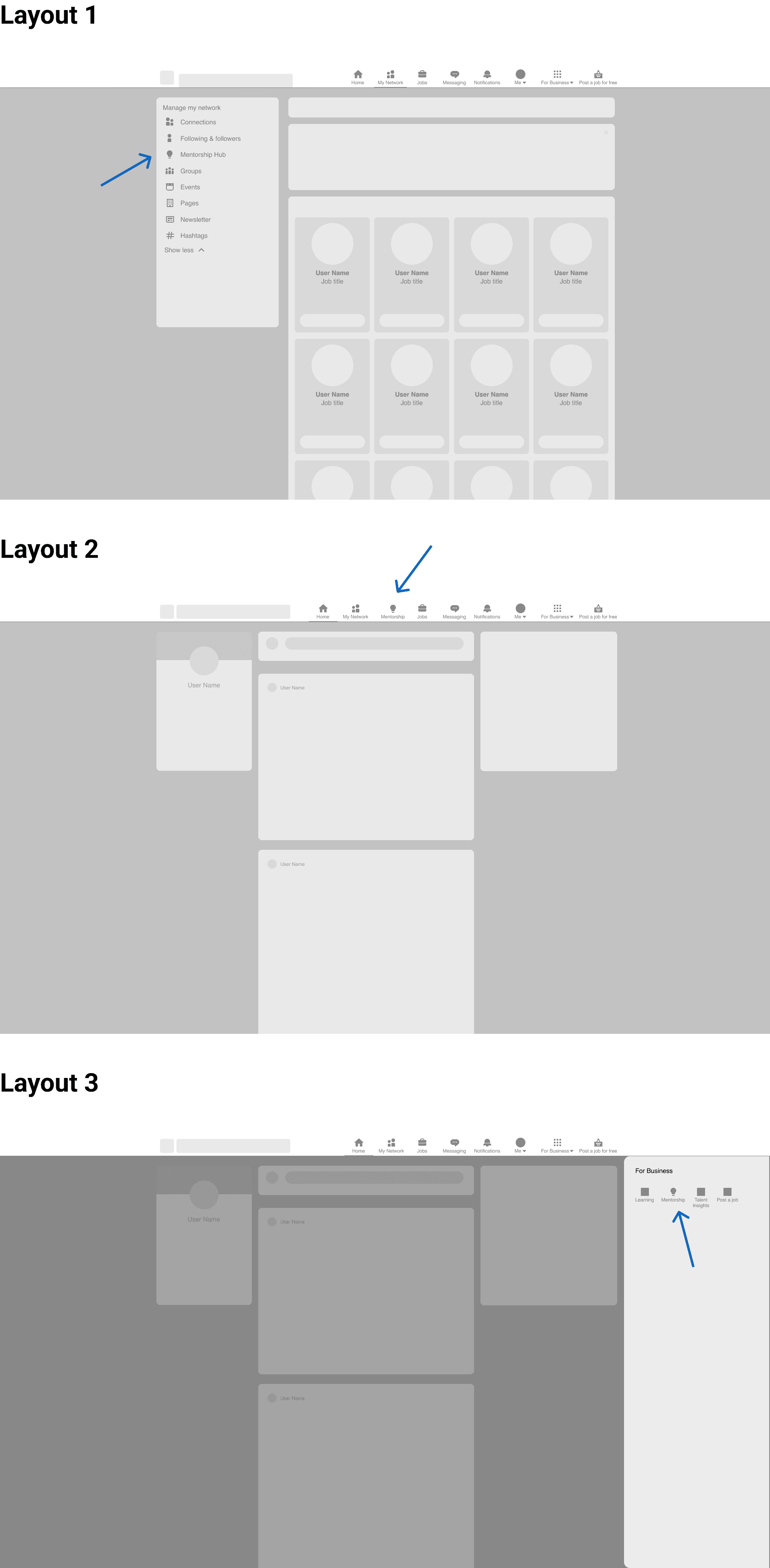 layout choices