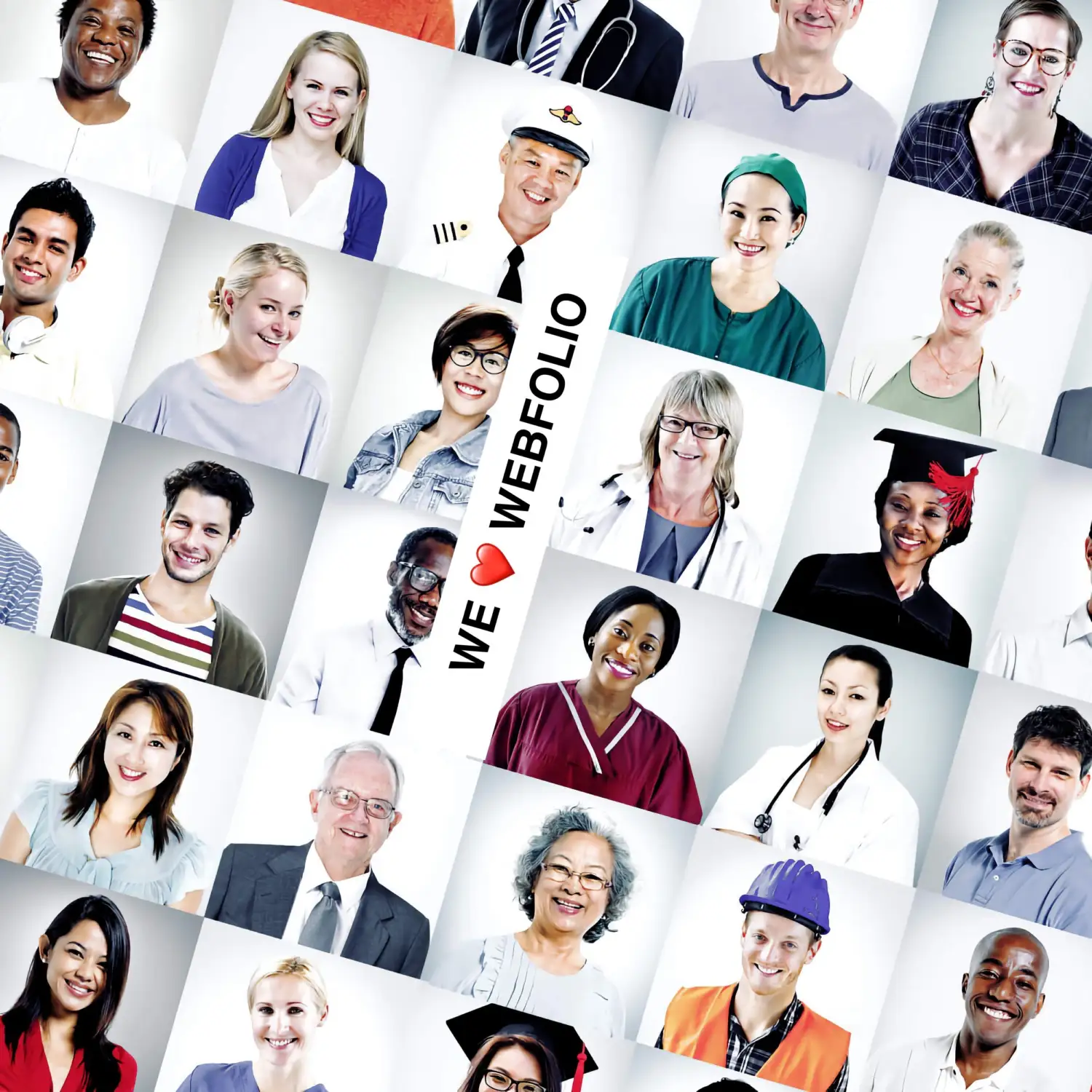 Faces of small business owners using Webfolio to create their professional website