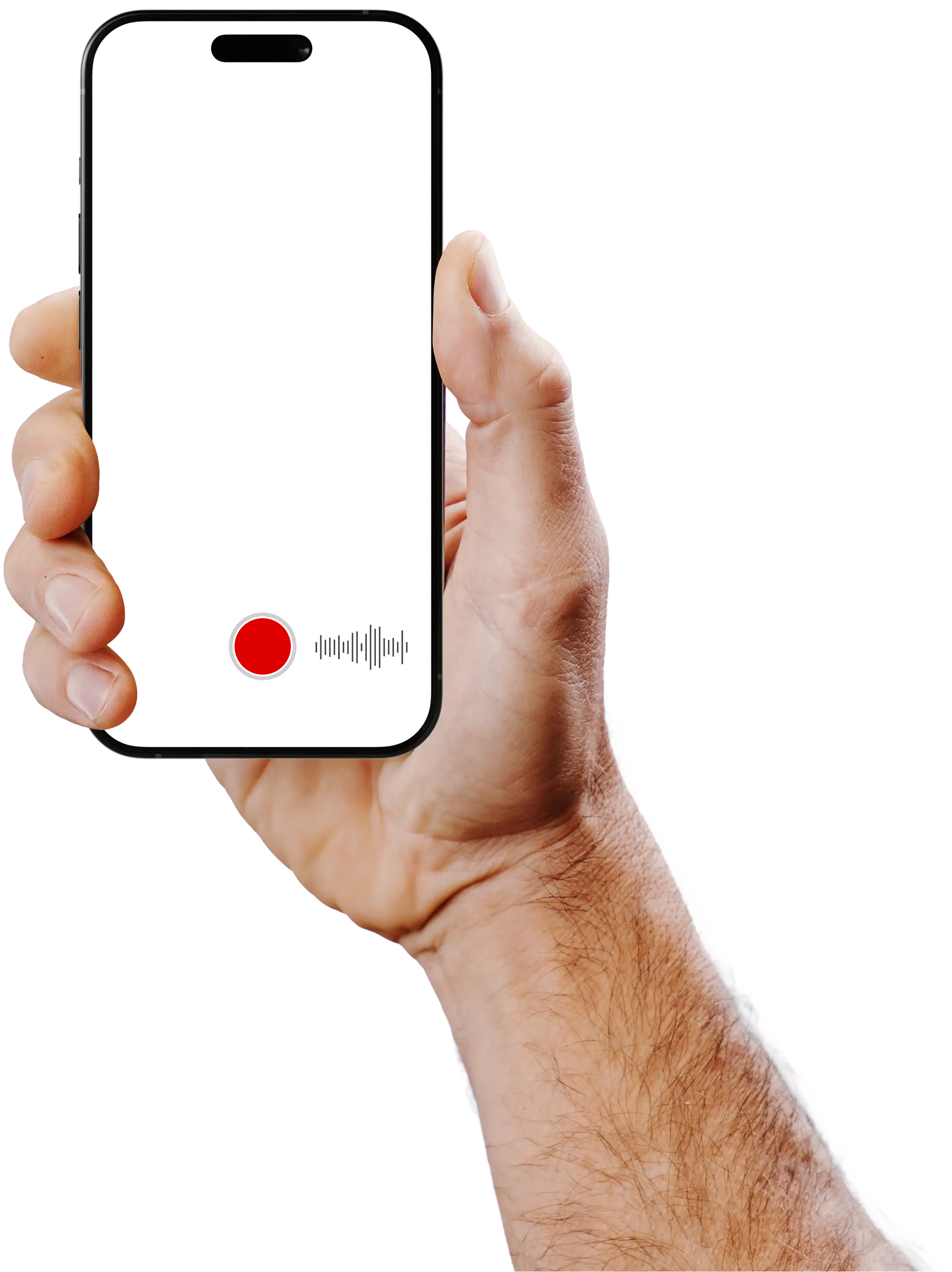 restorer holding iphone during water damage site assessment with magicplan