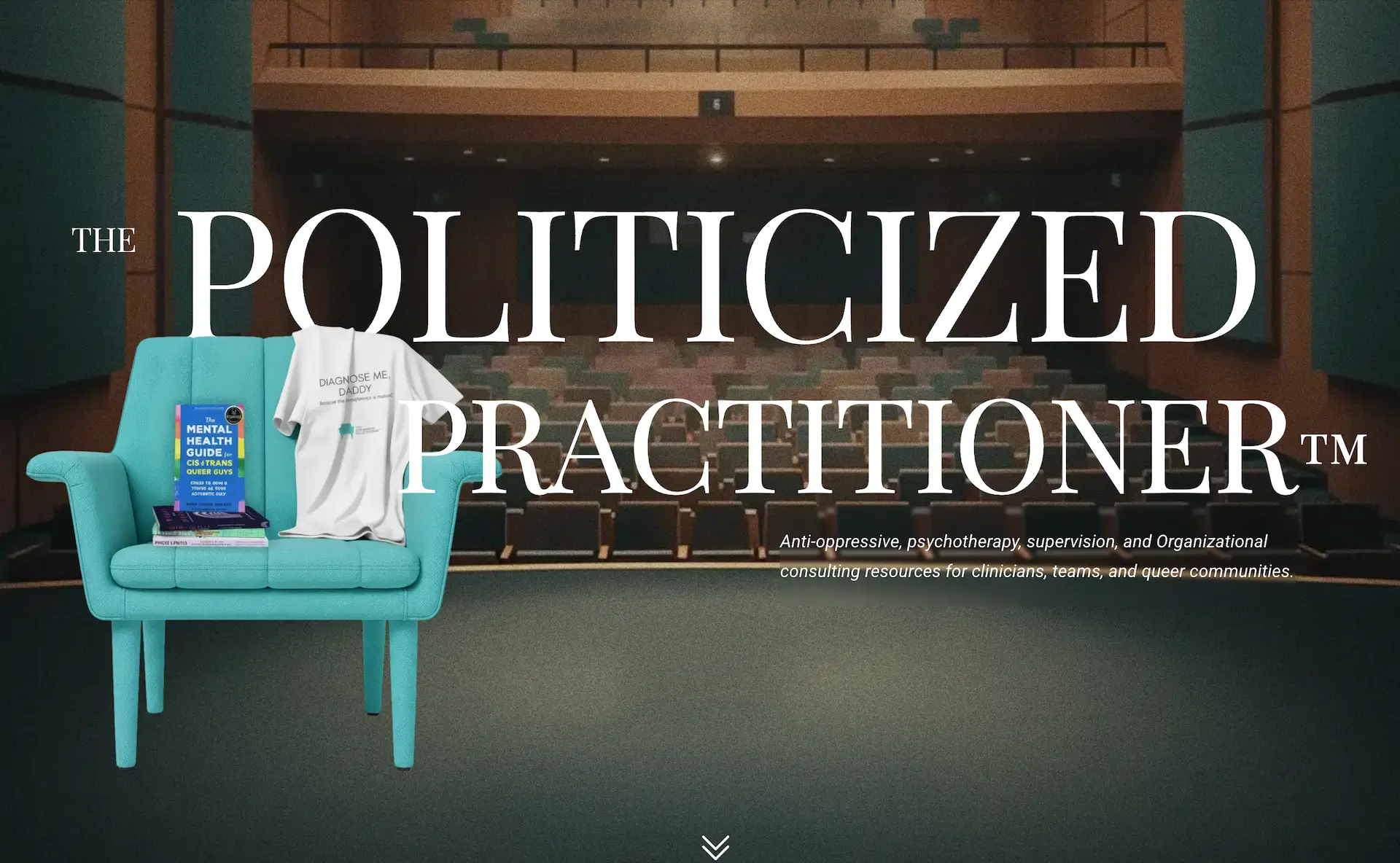 An theater with chair used in a Squarespace Redesign E-commerce Integration project