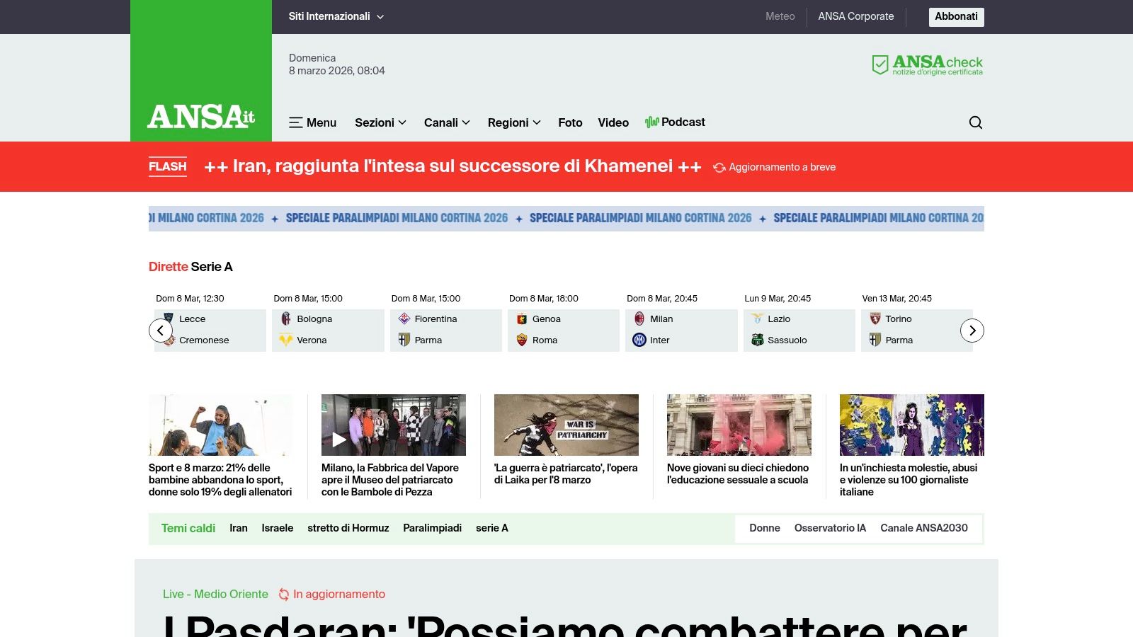 ANSA (Agenzia Nazionale Stampa Associata)