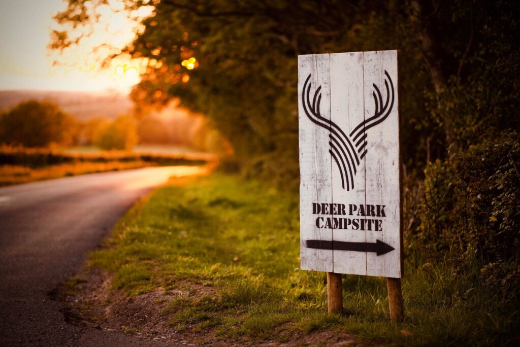 Entrance to Deer Park Campsite, Sussex