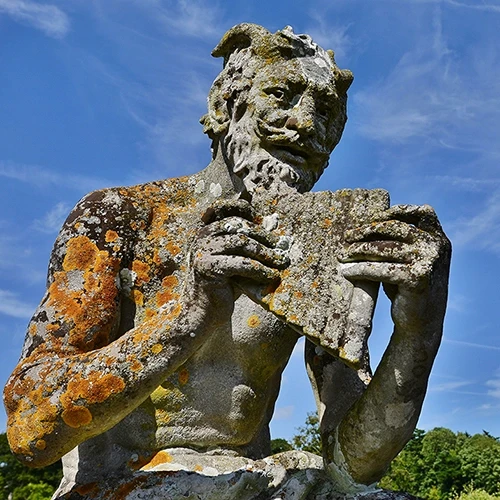 Hartingtons heritage tours, gardens of england tour location godlinton house derbyshire england. statue