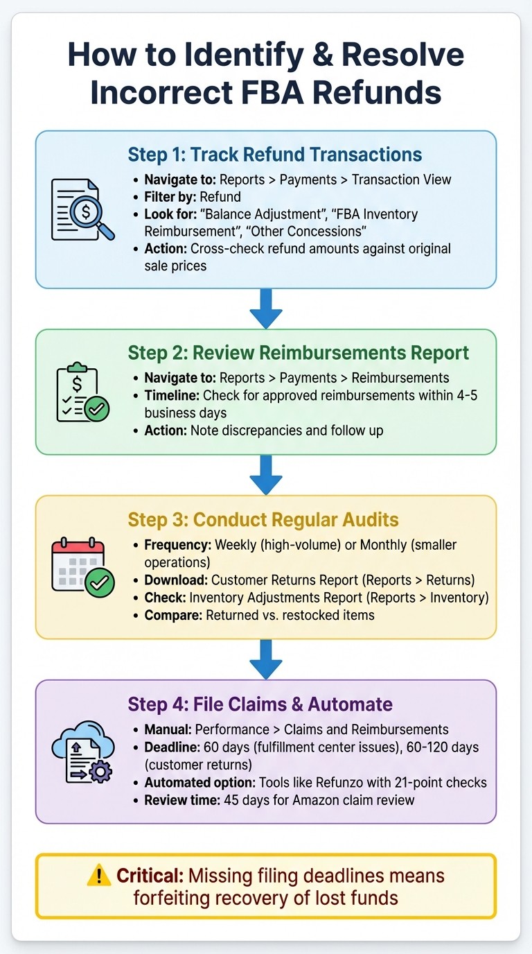 4-Step Process to Identify and Resolve FBA Incorrect Refunds