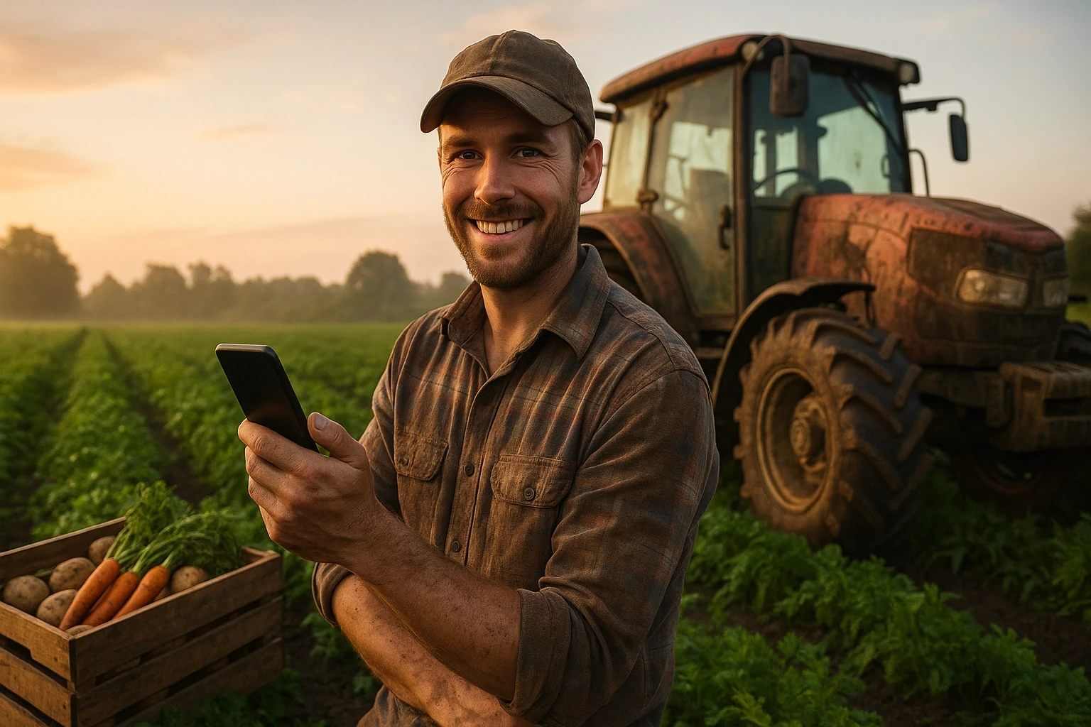 A brown cow standing on top of a lush green field