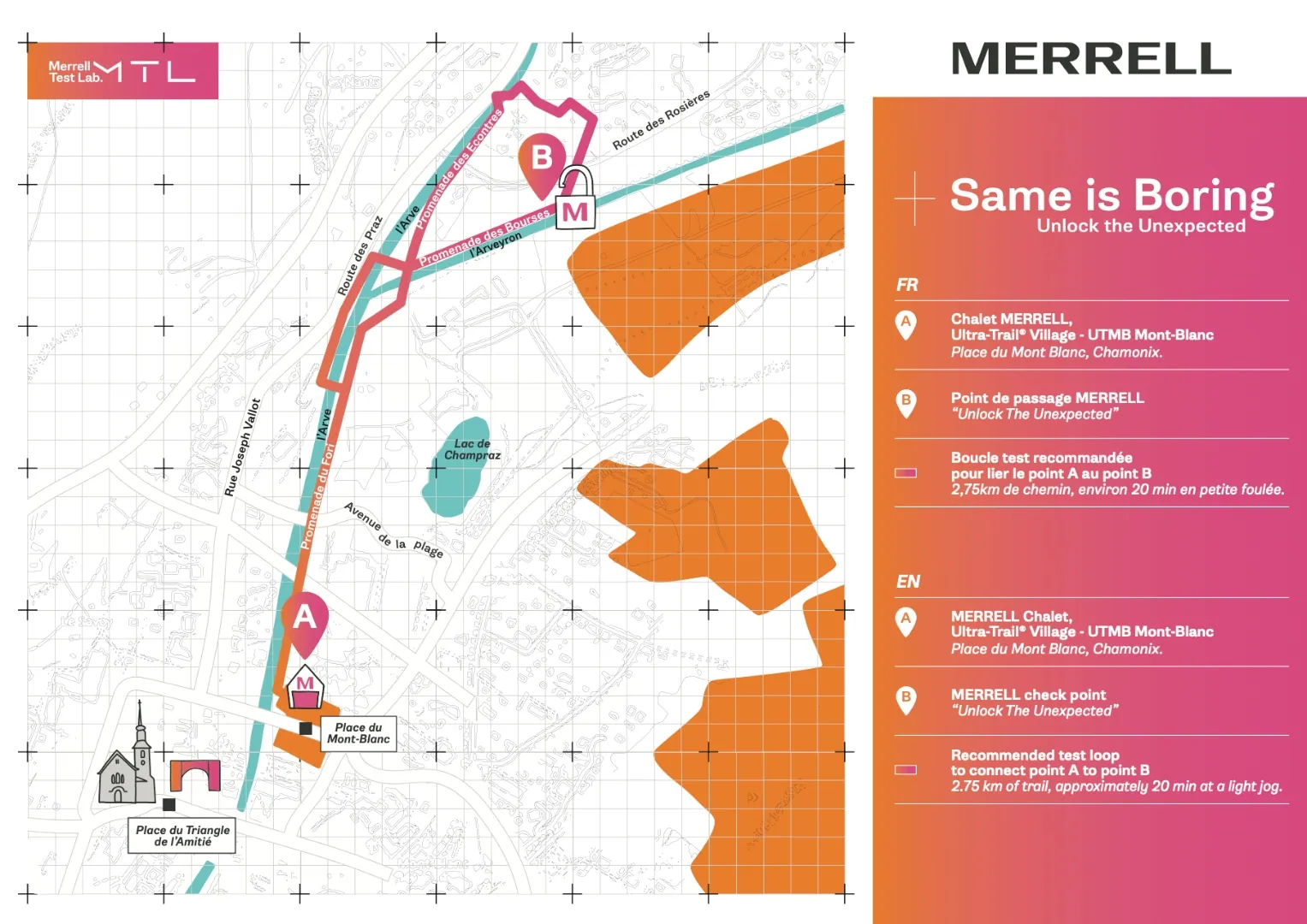 Carte de la course d'orientation