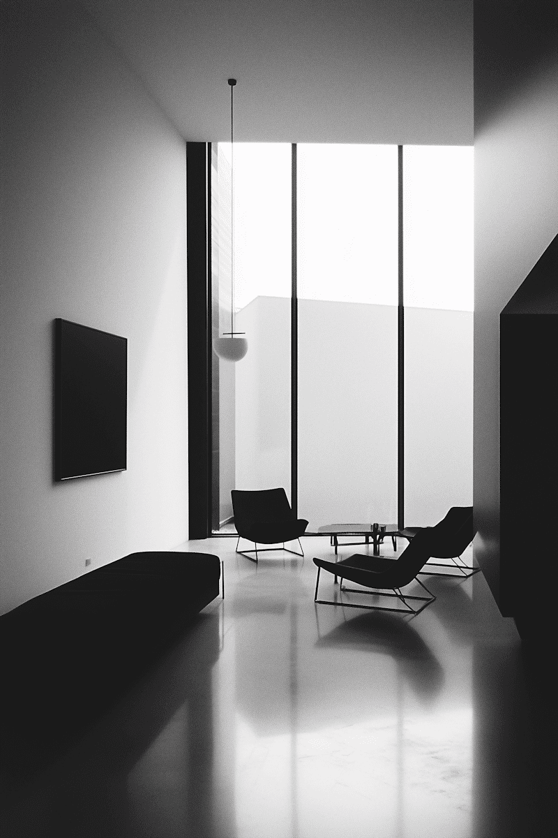 a kitchen with a large white island next to a sliding glass door
