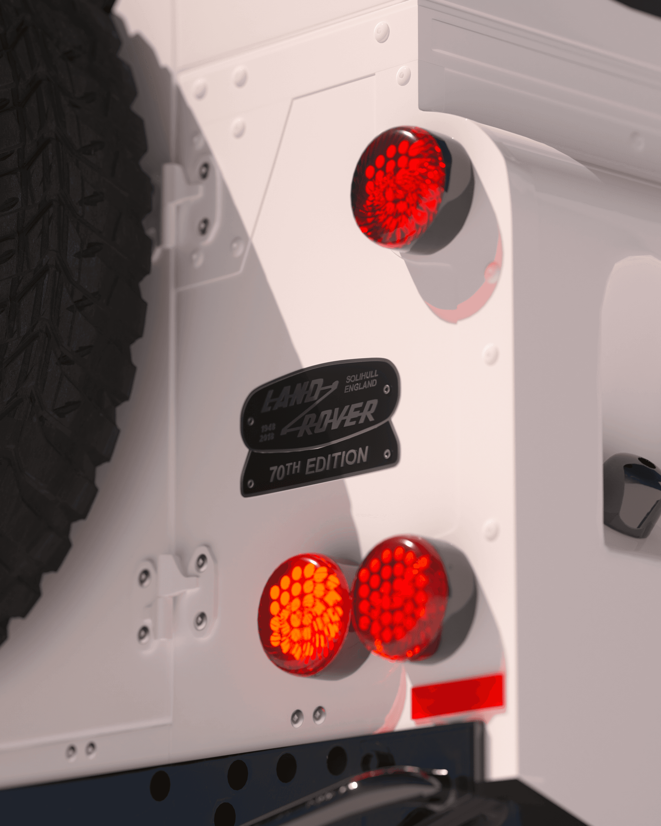 3D render of close-up Defender