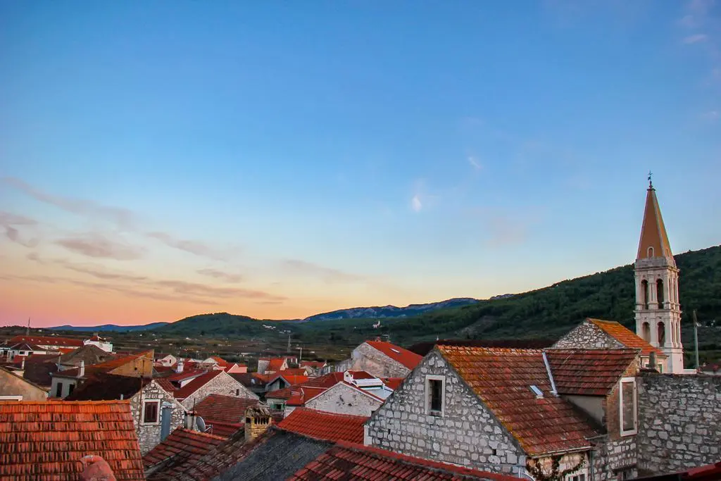 Sunset over Stari Grad, Hvar