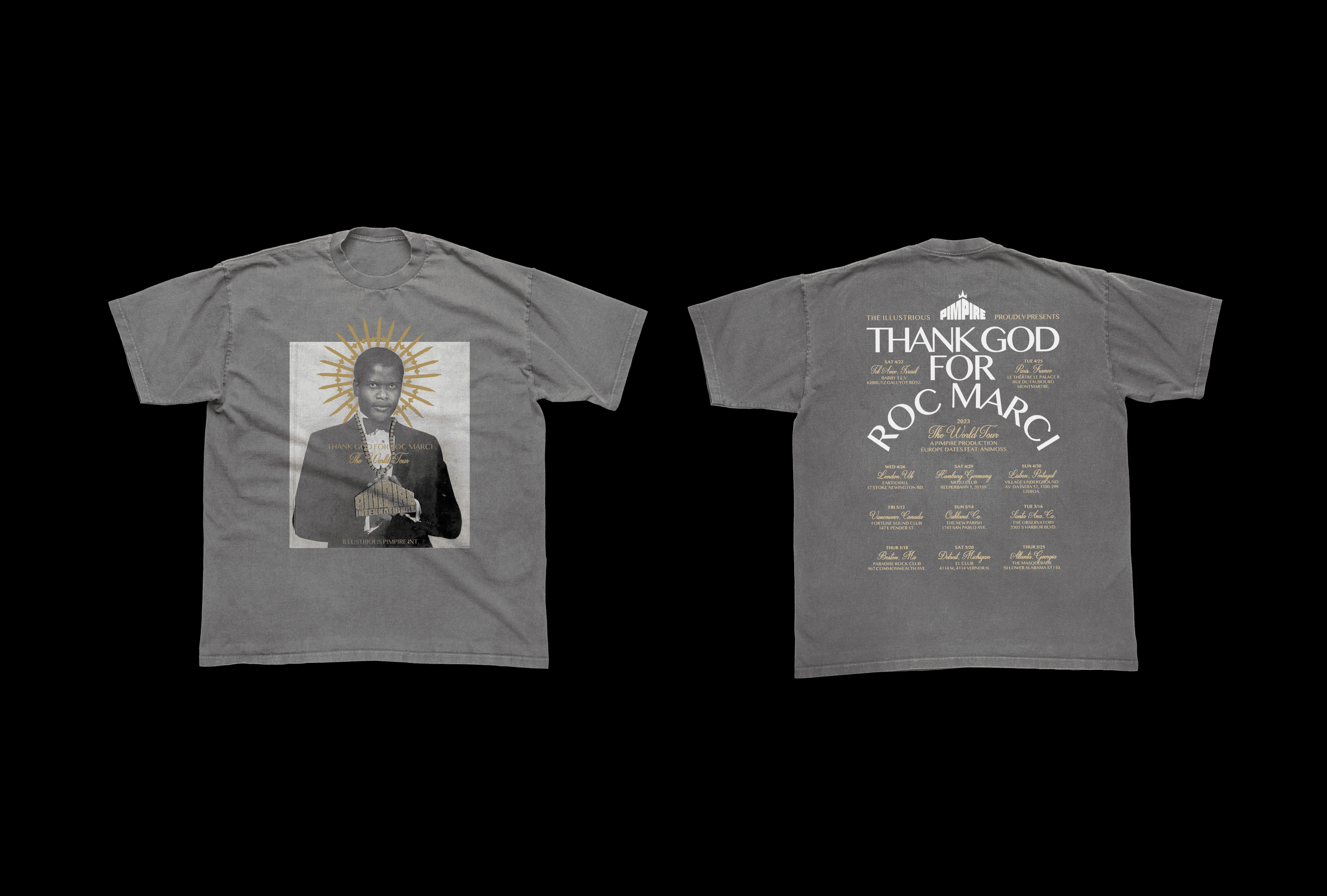 the design on a grey T shirt